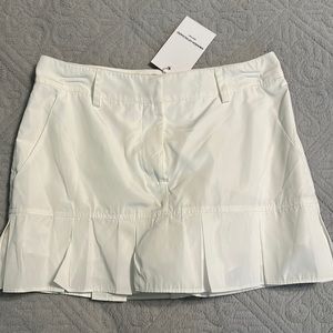 Amanda uprichard white skirt with built in shorts size xs new with tags